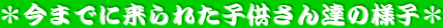 �����܂łɗ���ꂽ�q������B�̗l�q�� 