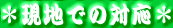 �����n�ł̑Ή��� 